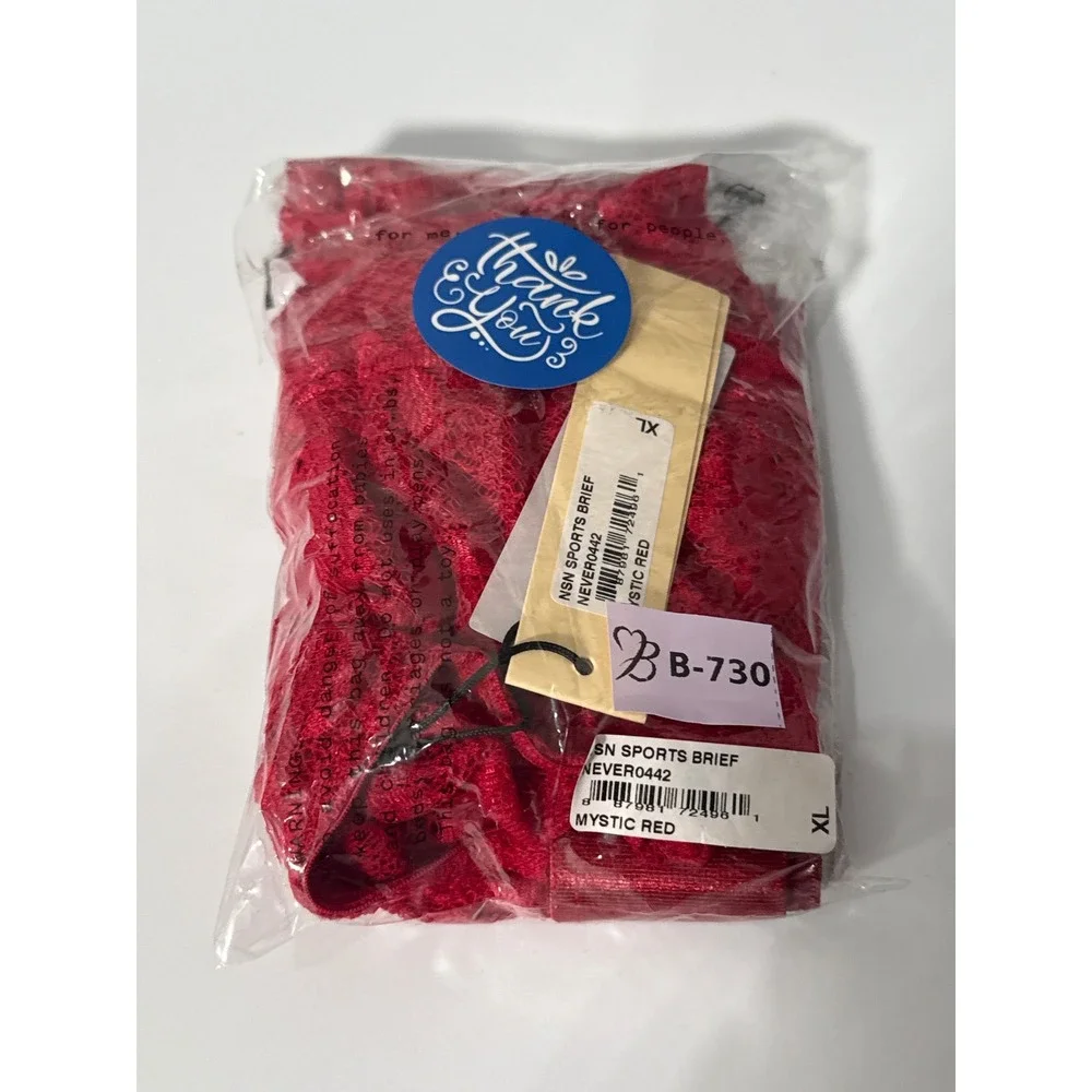 Cosabella Red‎ Never Say Never Lace Sports Brief Luxury Designer Underwear XL